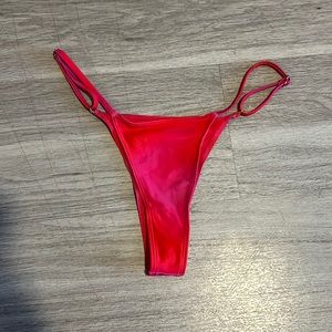 Kylie Swim triangle red bikini bottoms